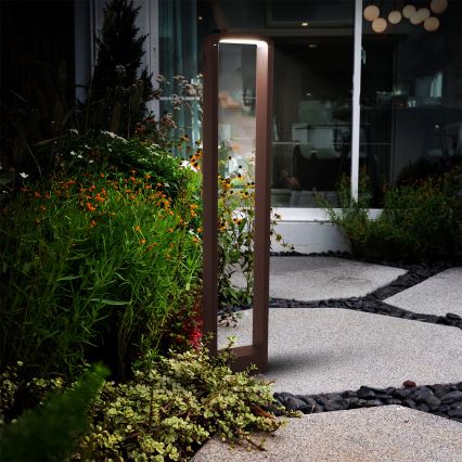 Brilagi - Candeeiro LED exterior BARI LED/7W/230V 3000/4000/6000K castanho IP54 80 cm