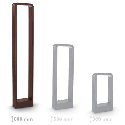 Brilagi - Candeeiro LED exterior BARI LED/7W/230V 3000/4000/6000K castanho IP54 80 cm