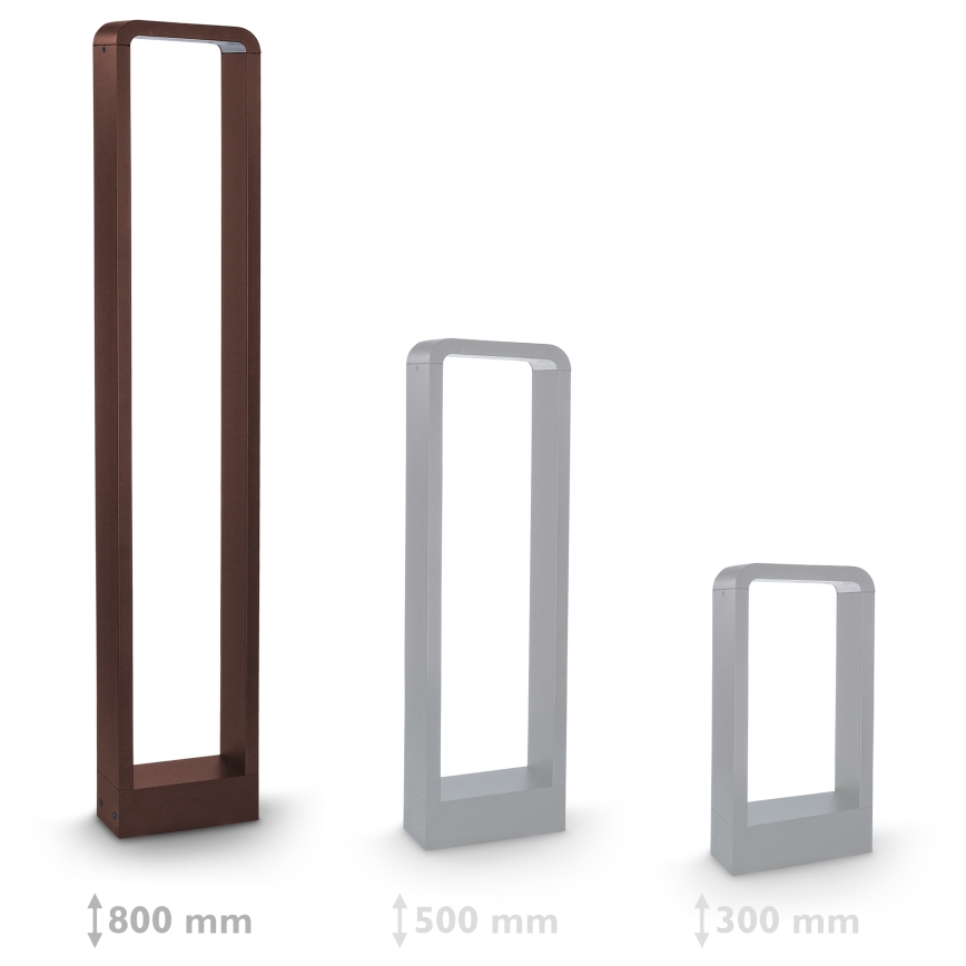 Brilagi - Candeeiro LED exterior BARI LED/7W/230V 3000/4000/6000K castanho IP54 80 cm