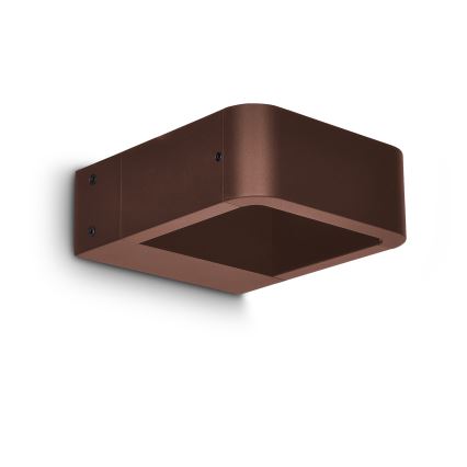 Brilagi - Aplique de parede exterior LED BARI LED/7W/230V 3000/4000/6000K castanho IP54