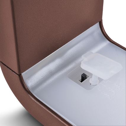 Brilagi - Aplique de parede exterior LED BARI LED/7W/230V 3000/4000/6000K castanho IP54