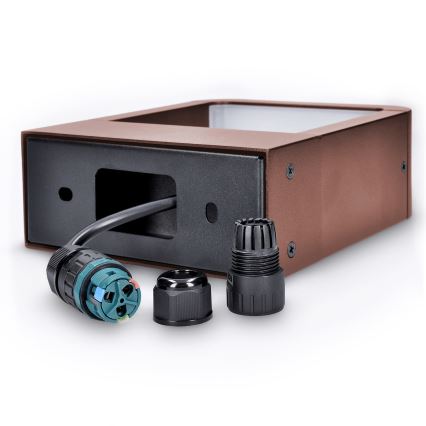 Brilagi - Aplique de parede exterior LED BARI LED/7W/230V 3000/4000/6000K castanho IP54