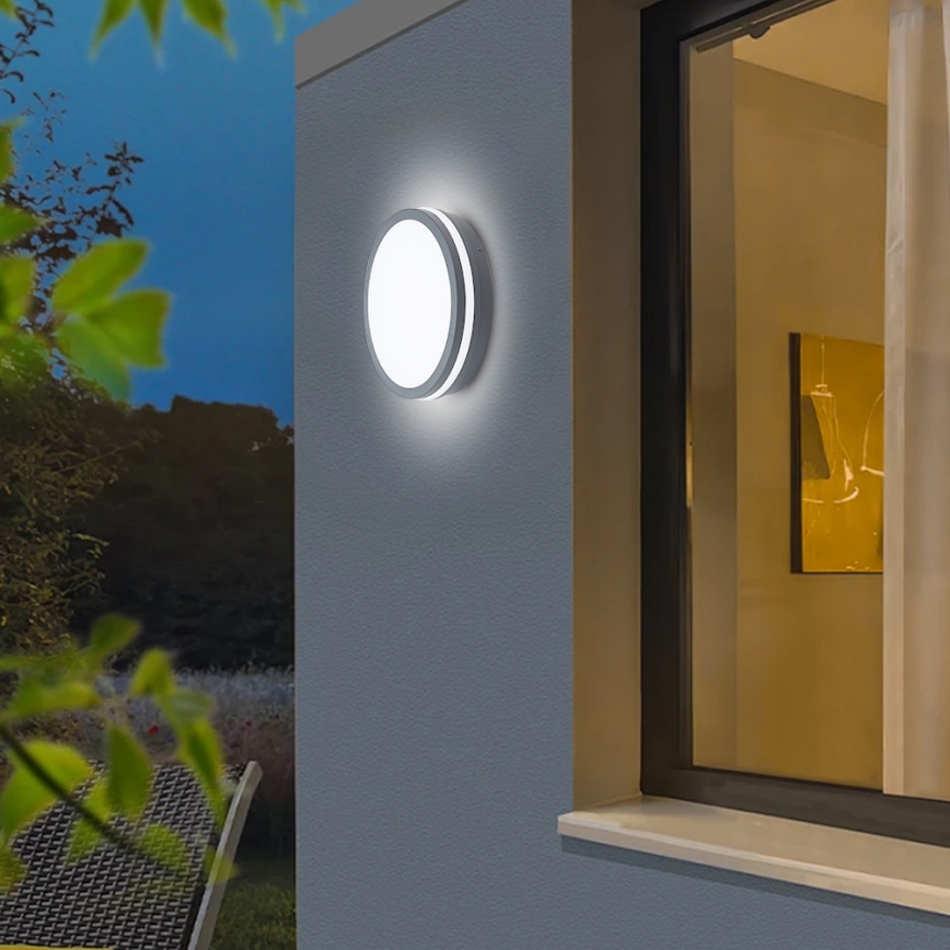 Brilagi - Luminária exterior LED com sensor BENE LED/24W/230V, diâmetro 26 cm, antracite, IP54
