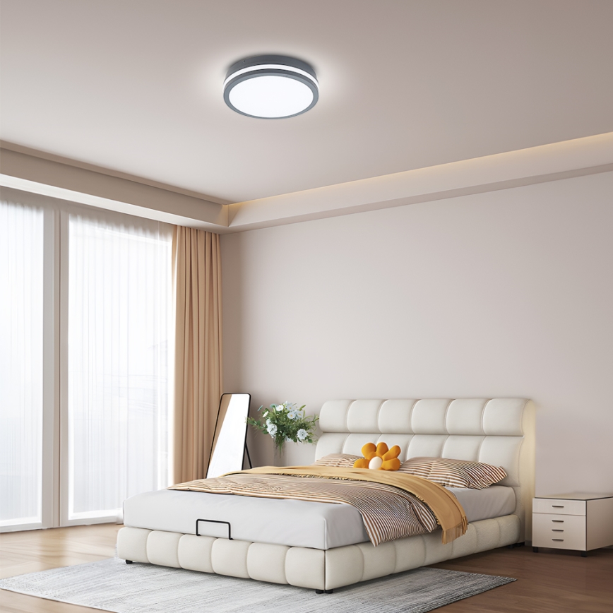 Brilagi - Luminária exterior LED com sensor BENE LED/24W/230V, diâmetro 26 cm, antracite, IP54