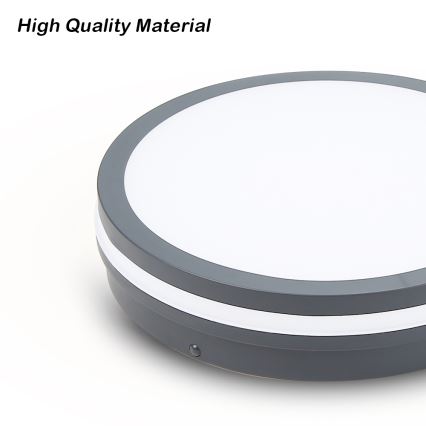 Brilagi - Luminária exterior LED com sensor BENE LED/24W/230V, diâmetro 26 cm, antracite, IP54