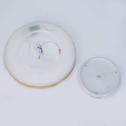 Brilagi - Candeeiro de tecto LED para casa de banho ULTRA SLIM LED/18W/230V Ø 30 cm dourado IP54