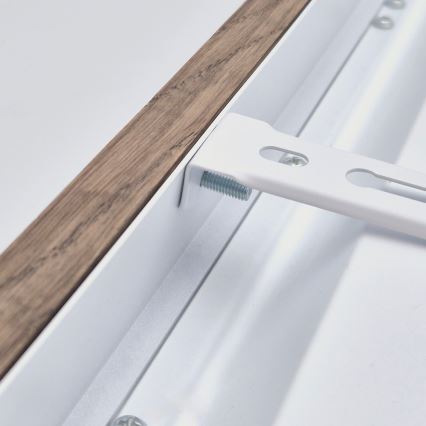 Brilagi - Candeeiro de tecto LED para casa de banho WOODY FRAME LED/40W/230V 120x30 cm IP44 carvalho nogueira