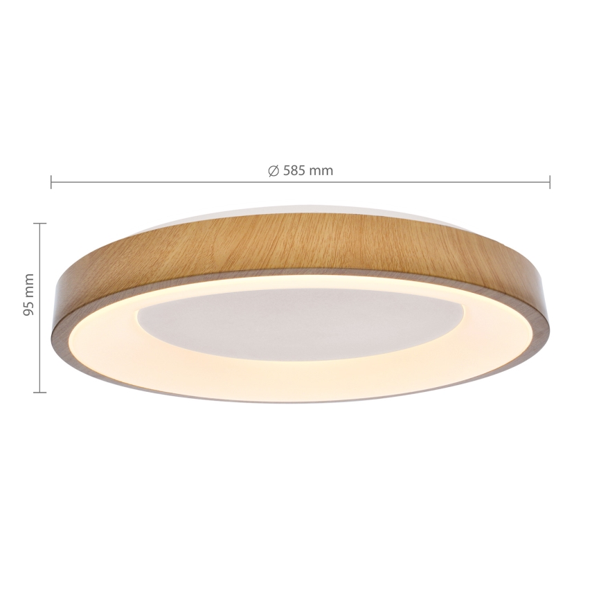 Brilagi - Candeeiro de teto LED regulável DORIA LED/60W/230V 3000-6500K diâmetro 60 cm + comando à distância