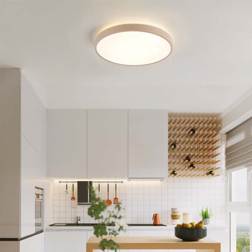 Brilagi - Candeeiro de teto LED dimerizável GLASS POOL DOUBLE LED/48W/230V 3000-6000K 40 cm bege + controlo remoto