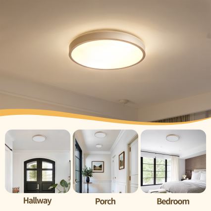 Brilagi - Candeeiro de teto LED dimerizável GLASS POOL DOUBLE LED/48W/230V 3000-6000K 40 cm bege + controlo remoto
