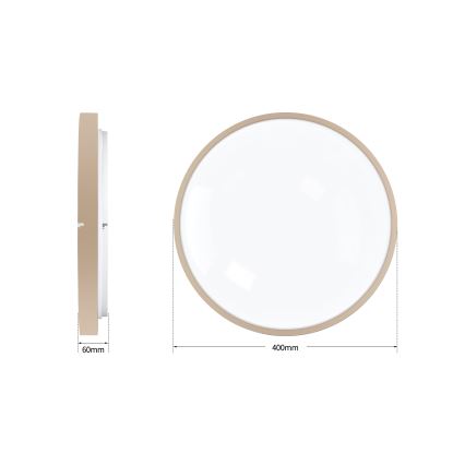 Brilagi - Candeeiro de teto LED dimerizável GLASS POOL DOUBLE LED/48W/230V 3000-6000K 40 cm bege + controlo remoto