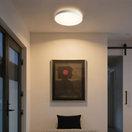 Brilagi - Luminária de teto LED dimerizável GLASS POOL DOUBLE LED/48W/230V 3000-6000K 40 cm branca + controlo remoto