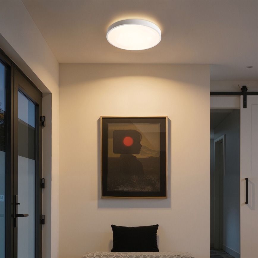 Brilagi - Luminária de teto LED dimerizável GLASS POOL DOUBLE LED/48W/230V 3000-6000K 40 cm branca + controlo remoto