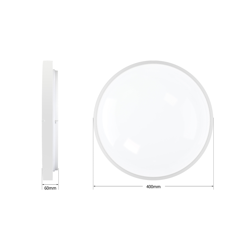 Brilagi - Luminária de teto LED dimerizável GLASS POOL DOUBLE LED/48W/230V 3000-6000K 40 cm branca + controlo remoto