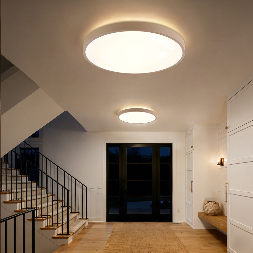 Brilagi - Candeeiro de tecto LED regulável GLASS POOL DOUBLE LED/80W/230V 3000-6000K 60 cm bege + comando remoto
