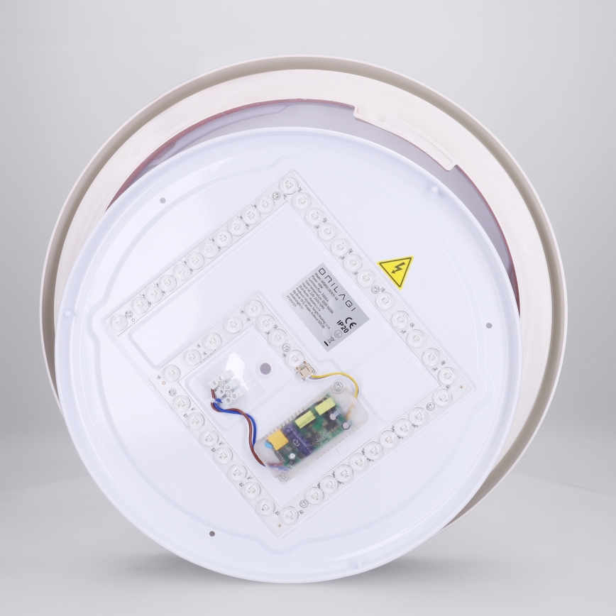 Brilagi - Luminária de teto LED regulável MATTEO LED, 48 W, 230 V, 3000-6500 K, Ø 41 cm, vermelha + controlo remoto