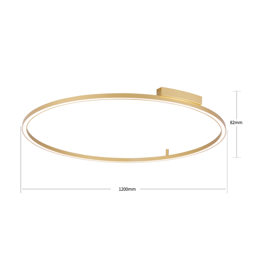 Brilagi - Candeeiro de tecto LED dimerizável PORTOFINO LED/85W/230V 3000–6000K Ø 120 cm dourado + comando remoto
