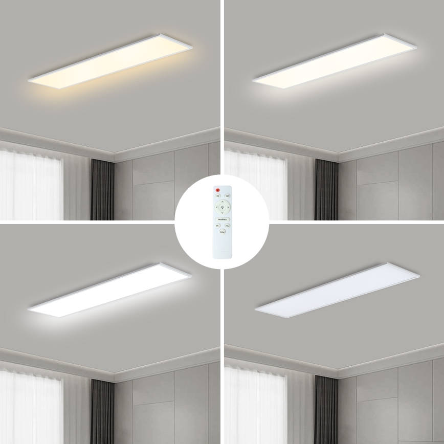 Brilagi - Luminária de teto regulável SLIMFRAME LED/58W/230V 120x30 cm 3000-6000K branca + comando remoto