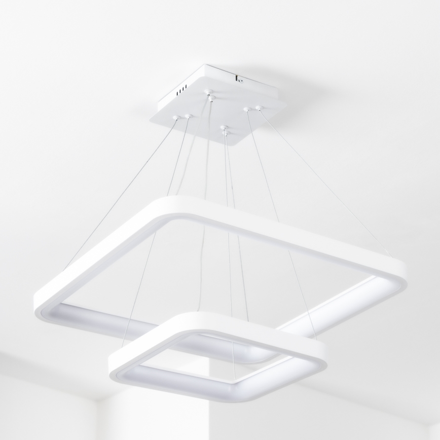 Brilagi - Candeeiro pendente dimerizável em cabo FALCON SLIM LED/78W/230V 3000-6500K 50x50 cm branco + controlo remoto