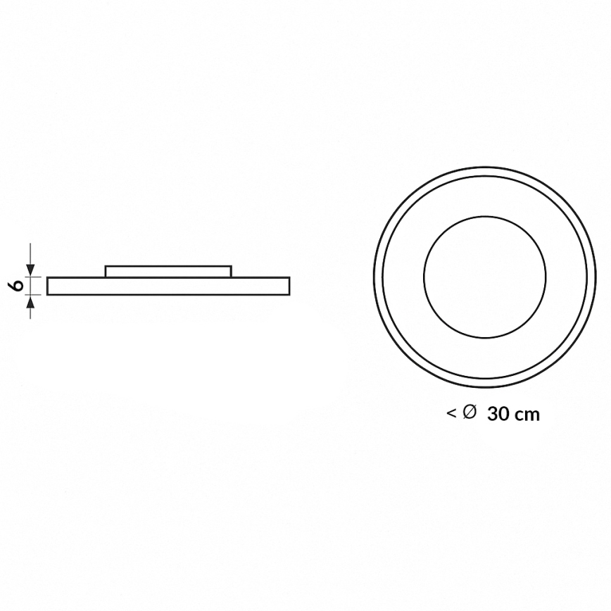 Brilagi - Luminária de teto LED regulável TRIVARO LED/56W/230V 3000-6000K diâmetro 30 cm + comando remoto