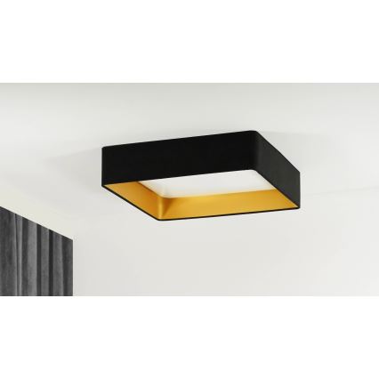 Brilagi - Candeeiro de tecto LED regulável VELVET SQUARE LED/24W/230V 43x43 cm 3000/4000/6500K + comando remoto preto