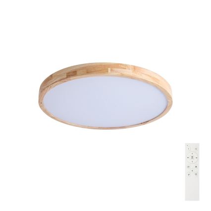 Brilagi - Candeeiro de teto LED regulável WOODLINE LED/72W/230V 3000-6000K carvalho, Ø 60 cm + comando remoto