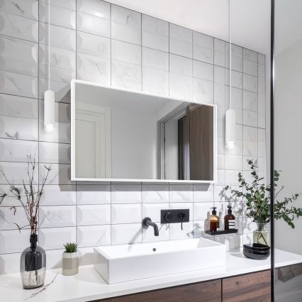 Brilagi - Candeeiro para casa de banho em fio SELE AQUA 1xGU10/30W/230V IP44 branco