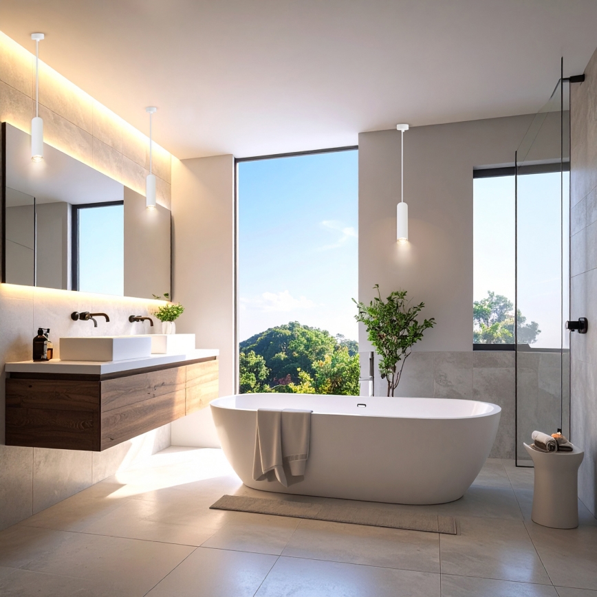 Brilagi - Candeeiro para casa de banho em fio SELE AQUA 1xGU10/30W/230V IP44 branco