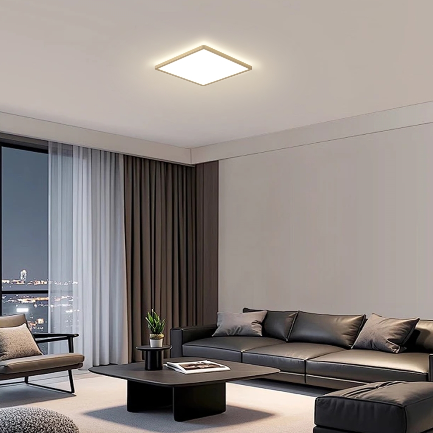 Brilagi - Candeeiro de tecto LED para casa de banho ULTRA SLIM LED/18W/230V 30x30 cm dourado IP54