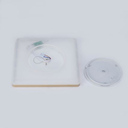 Brilagi - Candeeiro de tecto LED para casa de banho ULTRA SLIM LED/18W/230V 30x30 cm dourado IP54