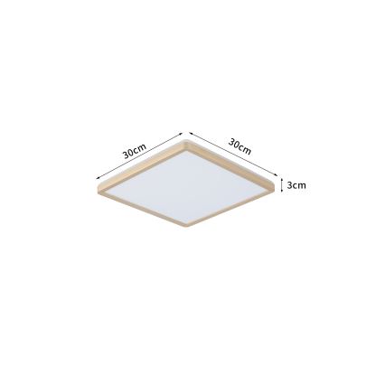 Brilagi - Candeeiro de tecto LED para casa de banho ULTRA SLIM LED/18W/230V 30x30 cm dourado IP54