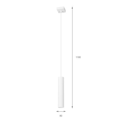 Brilagi - Candeeiro pendente com cabo CRISPINA 1xGU10/10W/230V branco