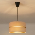Brilagi - Candeeiro pendente com cabo DUO-DUO 1xE27/60W/230V Ø 40 cm bege/dourado