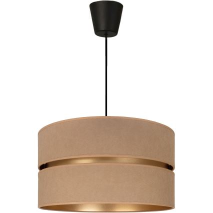 Brilagi - Candeeiro pendente com cabo DUO-DUO 1xE27/60W/230V Ø 40 cm bege/dourado