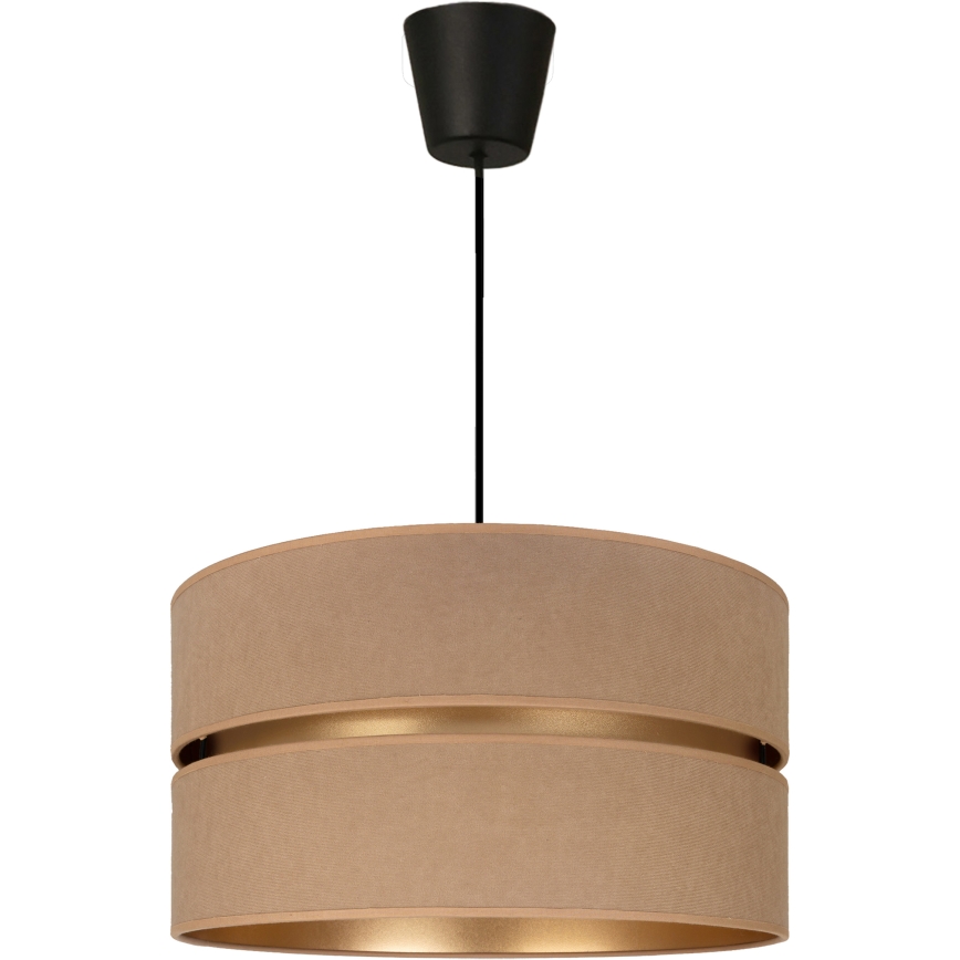 Brilagi - Candeeiro pendente com cabo DUO-DUO 1xE27/60W/230V Ø 40 cm bege/dourado