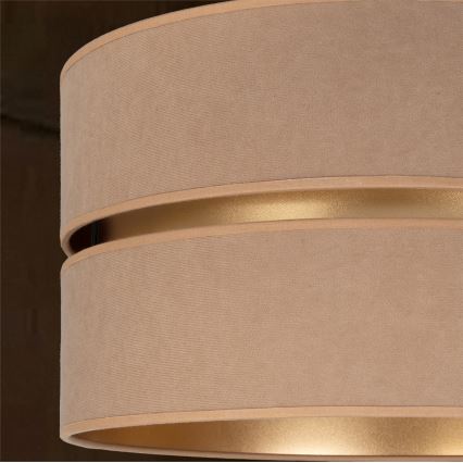 Brilagi - Candeeiro pendente com cabo DUO-DUO 1xE27/60W/230V Ø 40 cm bege/dourado
