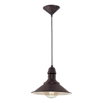 Brilagi - Candeeiro pendente com cabo FORGE 1xE27/60W/230V Ø 22 cm castanho