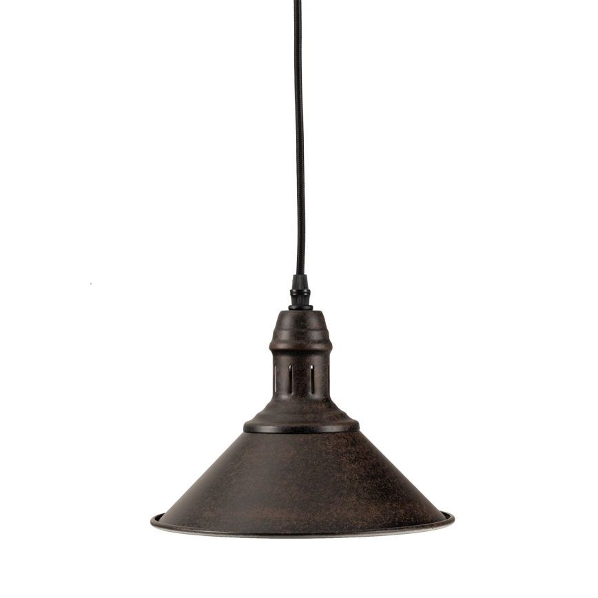 BRILAGI - Candeeiro pendente com cabo FORGE 1xE27/60W/230V Ø 22 cm castanho
