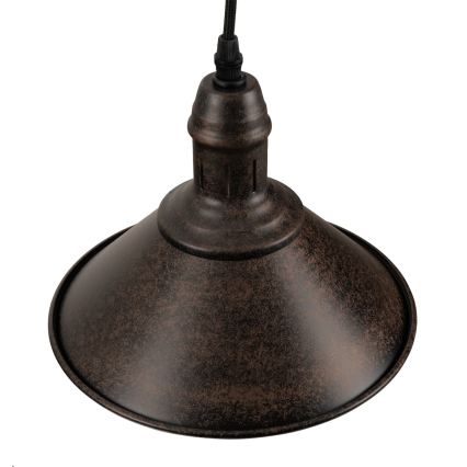 BRILAGI - Candeeiro pendente com cabo FORGE 1xE27/60W/230V Ø 22 cm castanho