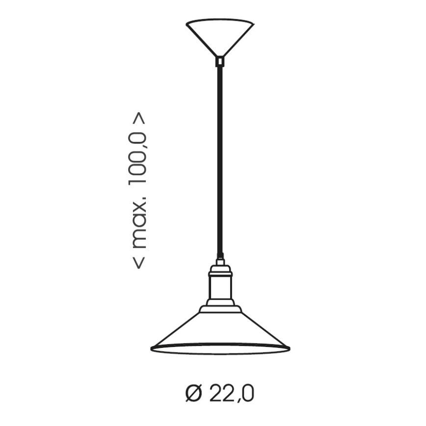 Brilagi - Candeeiro pendente com cabo FORGE 1xE27/60W/230V Ø 22 cm castanho