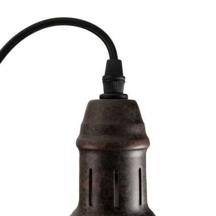 BRILAGI - Candeeiro pendente com cabo FORGE 1xE27/60W/230V Ø 22 cm castanho