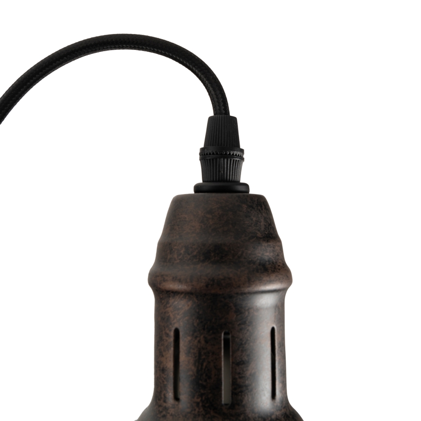 BRILAGI - Candeeiro pendente com cabo FORGE 1xE27/60W/230V Ø 22 cm castanho