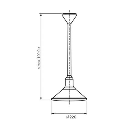 BRILAGI - Candeeiro pendente com cabo FORGE 1xE27/60W/230V Ø 22 cm castanho