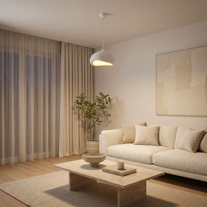 Brilagi - Candeeiro pendente com cabo WABI SABI 1xE27/40W/230V diâmetro 32 cm branco
