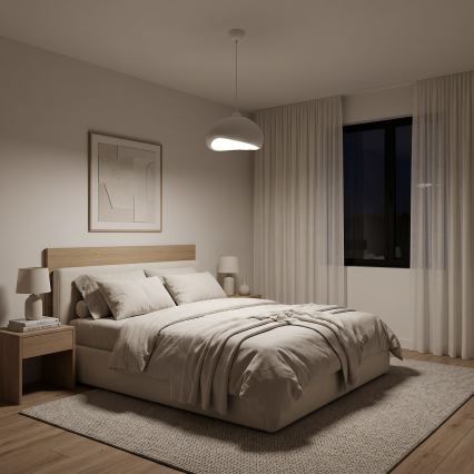 Brilagi - Candeeiro pendente com cabo WABI SABI 1xE27/40W/230V diâmetro 32 cm branco
