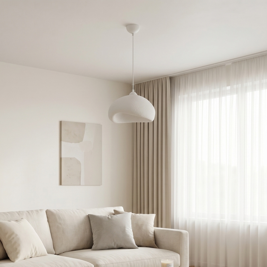Brilagi - Candeeiro pendente com cabo WABI SABI 1xE27/40W/230V diâmetro 32 cm branco
