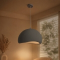 BRILAGI - Candeeiro pendente com cabo WABI SABI 1xE27/60W/230V Ø 40 cm cinzento