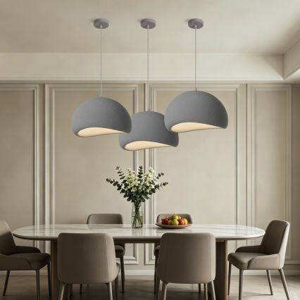 BRILAGI - Candeeiro pendente com cabo WABI SABI 1xE27/60W/230V Ø 40 cm cinzento