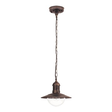 Brilagi - Candeeiro pendente de exterior MOLDE 1xE27/60W IP44 bronze/pátina