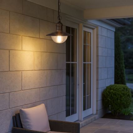 Brilagi - Candeeiro pendente de exterior MOLDE 1xE27/60W IP44 bronze/pátina